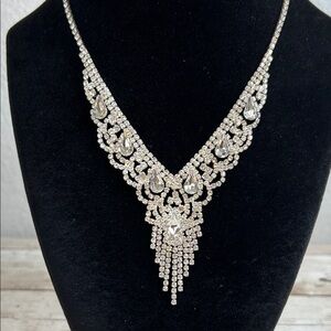 Elegant Silver Crystal Necklace
